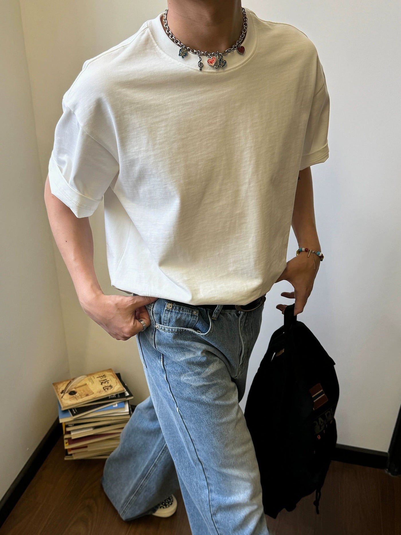 Nine Regular Fit Versatile T-Shirt-korean-fashion-T-Shirt-Nine's Closet-OH Garments
