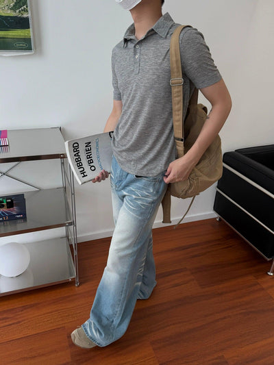 Nine Rippled Whiskers Loose Jeans-korean-fashion-Jeans-Nine's Closet-OH Garments