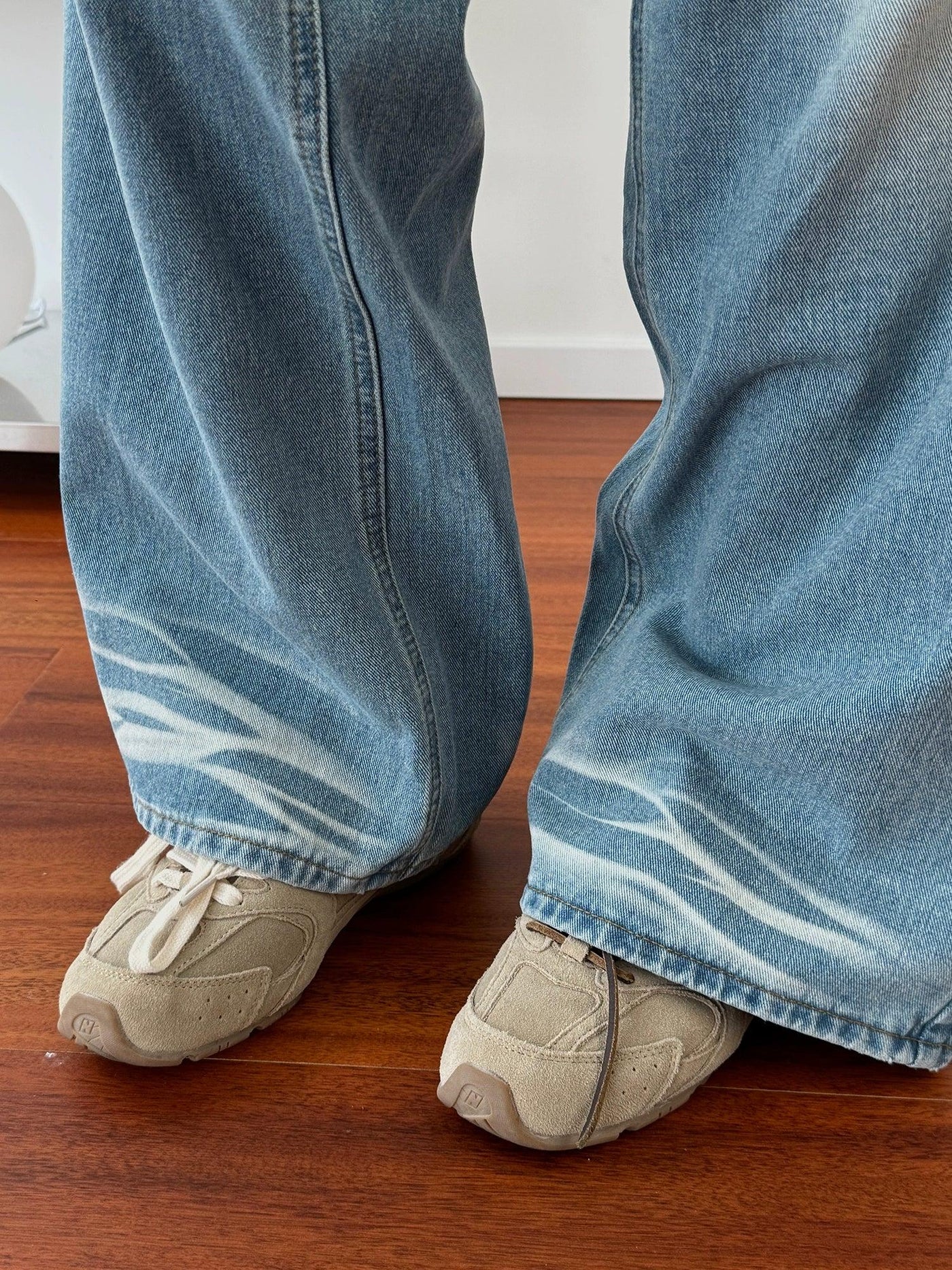 Nine Rippled Whiskers Loose Jeans-korean-fashion-Jeans-Nine's Closet-OH Garments