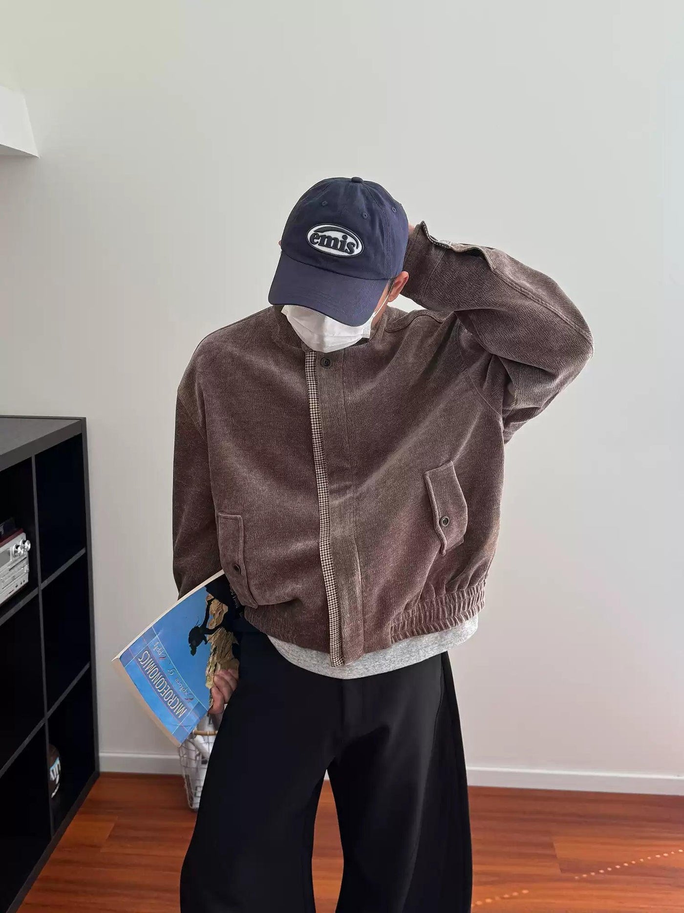 Nine Ruched Hem Textured Jacket-korean-fashion-Jacket-Nine's Closet-OH Garments