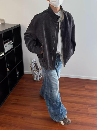 Nine Ruched Hem Textured Jacket-korean-fashion-Jacket-Nine's Closet-OH Garments