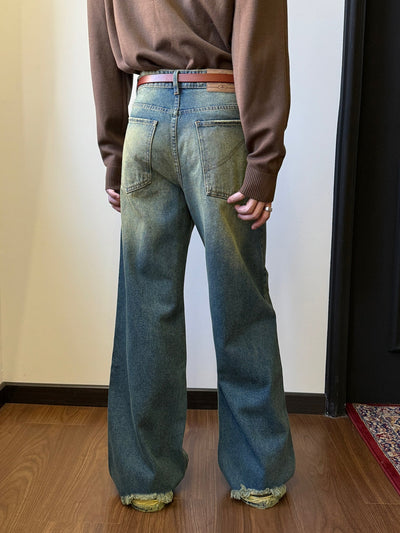 Nine Rustic Whiskers High Waist Jeans-korean-fashion-Jeans-Nine's Closet-OH Garments