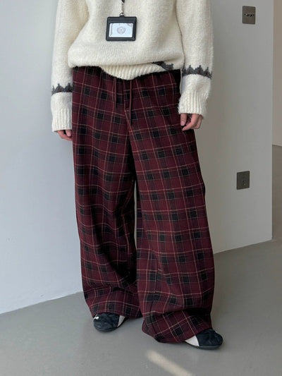 Nine Scottish Plaid Pants-korean-fashion-Pants-Nine's Closet-OH Garments