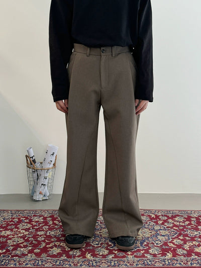 Nine Seam Detail Flared Trousers-korean-fashion-Trousers-Nine's Closet-OH Garments