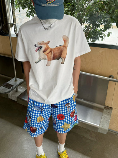 Nine Shiba Inu Graphic T-Shirt-korean-fashion-T-Shirt-Nine's Closet-OH Garments