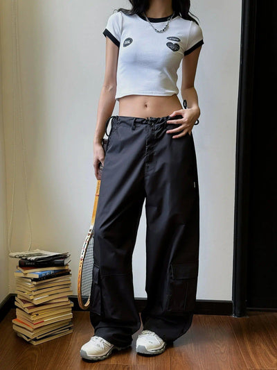 Nine Side Drawstrings Cargo Pants-korean-fashion-Pants-Nine's Closet-OH Garments