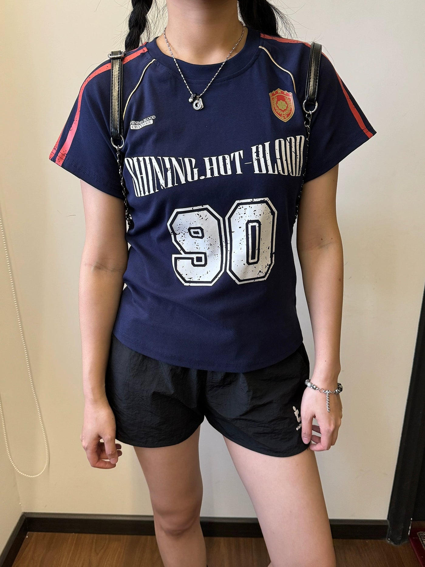 Nine Sports Jersey Style T-Shirt-korean-fashion-T-Shirt-Nine's Closet-OH Garments