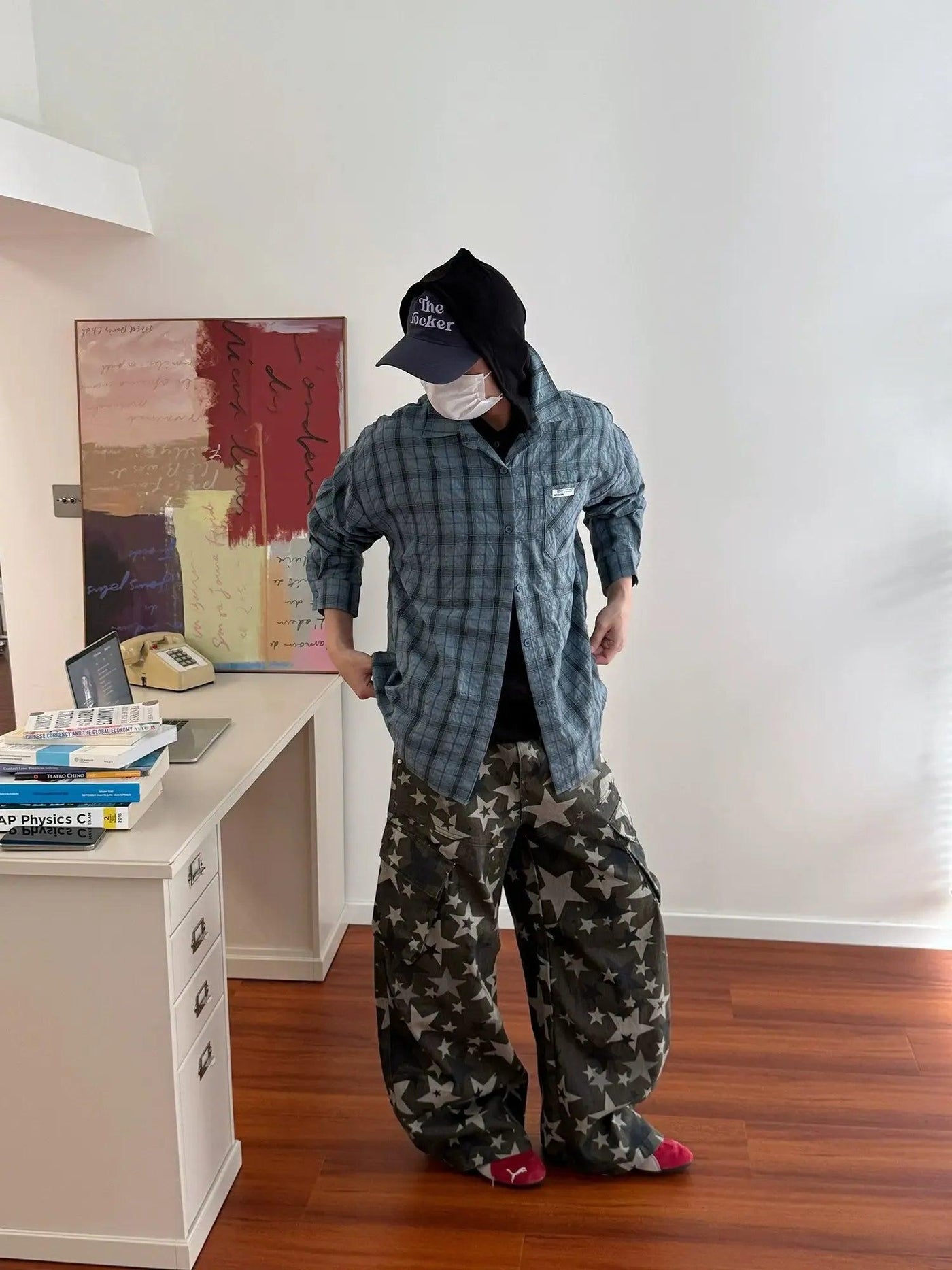 Nine Star Pattern Camouflage Style Jeans-korean-fashion-Jeans-Nine's Closet-OH Garments