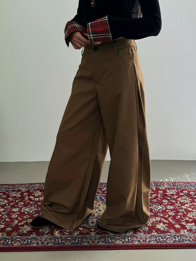 Nine Straight Loose Fit Pants-korean-fashion-Pants-Nine's Closet-OH Garments