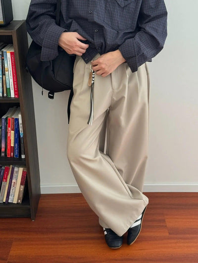 Nine String Detail Drape Pleated Pants-korean-fashion-Pants-Nine's Closet-OH Garments