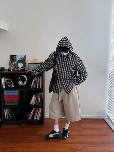 Nine String Detail Drape Pleated Shorts-korean-fashion-Shorts-Nine's Closet-OH Garments