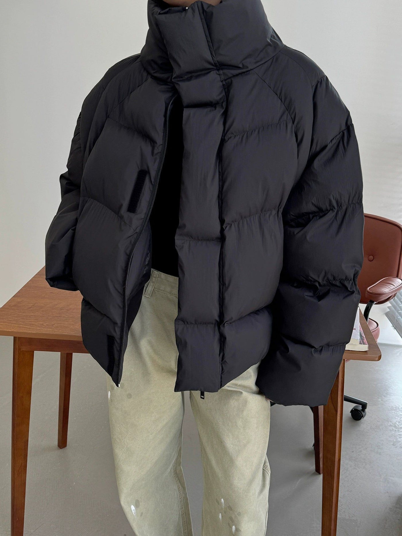 Nine Thick Zippered Puffer Jacket-korean-fashion-Jacket-Nine's Closet-OH Garments