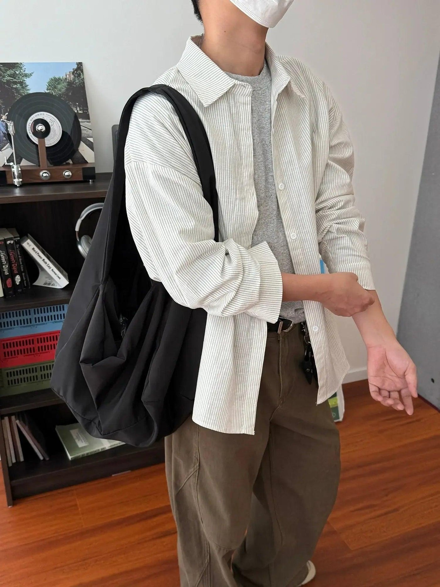 Nine Thin Stripes L/S Shirt-korean-fashion-Shirt-Nine's Closet-OH Garments