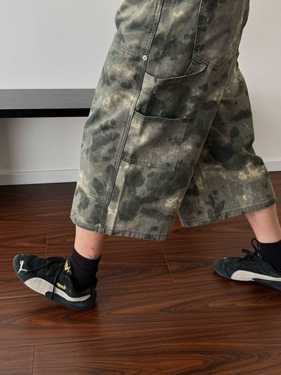 Nine Tie-Dyed Camouflage Cargo Shorts-korean-fashion-Shorts-Nine's Closet-OH Garments