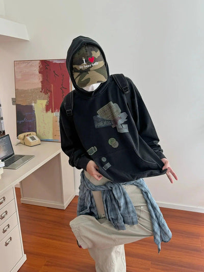 Nine Vintage Graphic Print Hoodie-korean-fashion-Hoodie-Nine's Closet-OH Garments