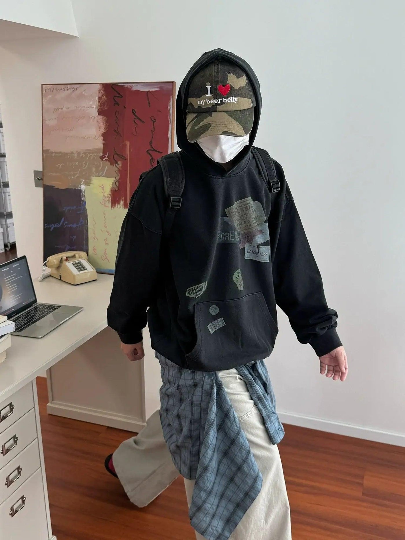 Nine Vintage Graphic Print Hoodie-korean-fashion-Hoodie-Nine's Closet-OH Garments