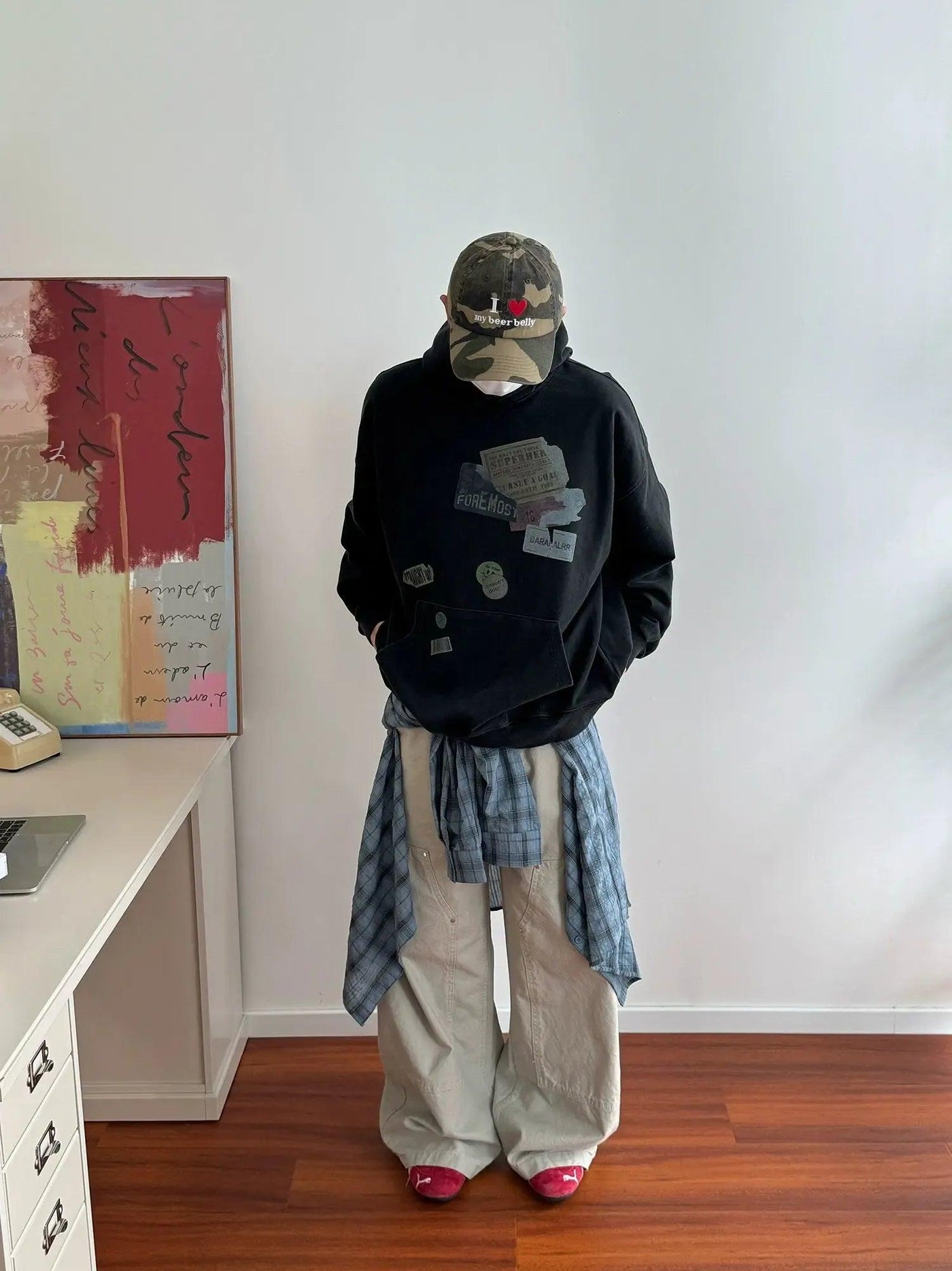 Nine Vintage Graphic Print Hoodie-korean-fashion-Hoodie-Nine's Closet-OH Garments