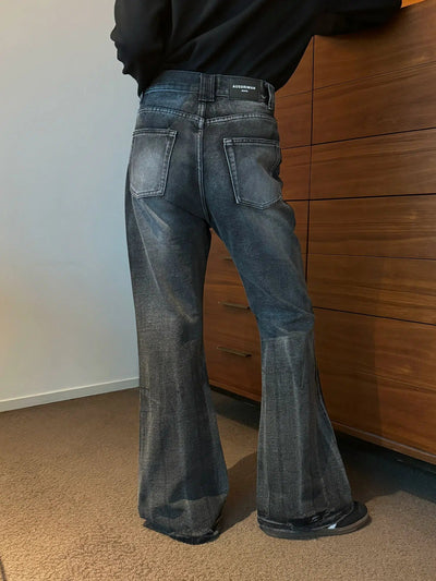 Nine Washed and Faded Flare Jeans-korean-fashion-Jeans-Nine's Closet-OH Garments