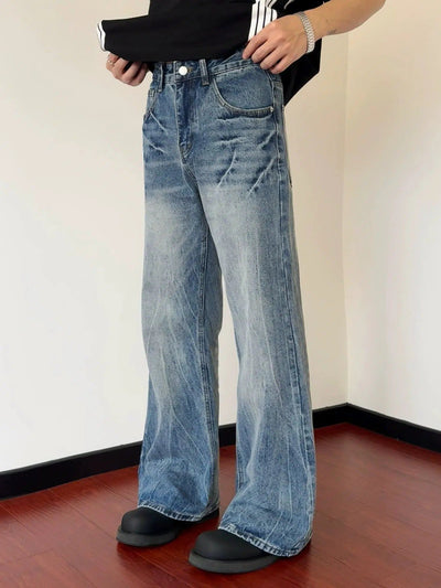 Nine Washed Bootcut Jeans-korean-fashion-Jeans-Nine's Closet-OH Garments