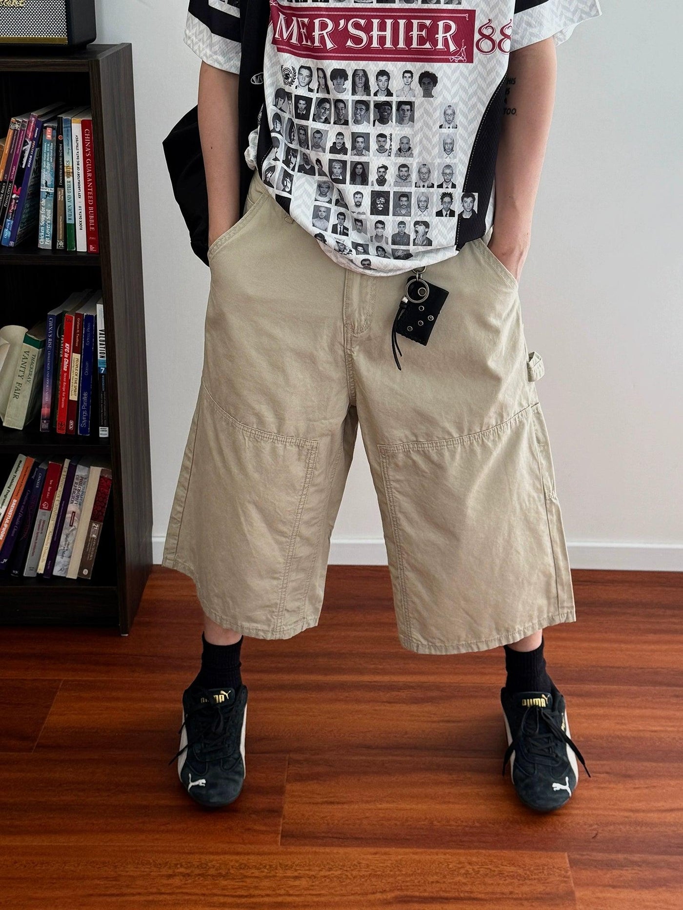 Nine Washed Carpenter Shorts-korean-fashion-Shorts-Nine's Closet-OH Garments