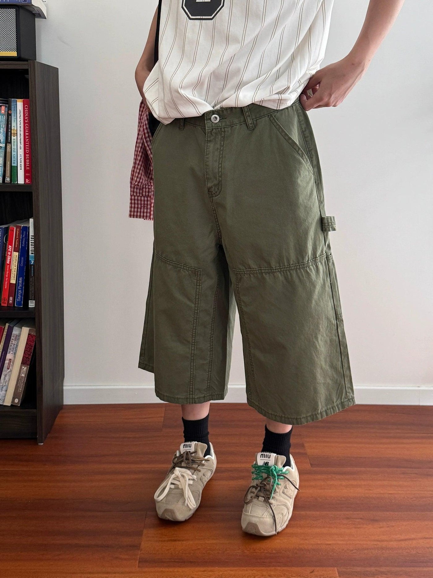 Nine Washed Carpenter Shorts-korean-fashion-Shorts-Nine's Closet-OH Garments