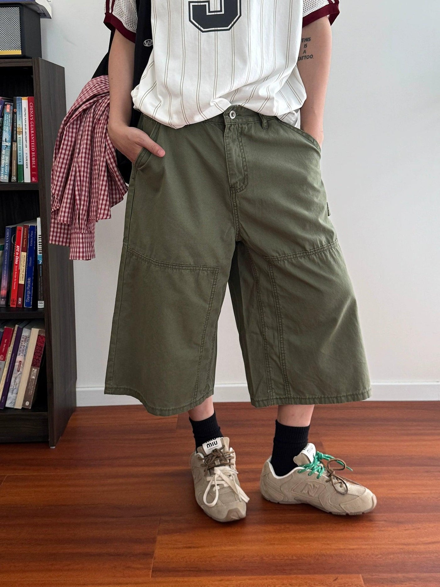 Nine Washed Carpenter Shorts-korean-fashion-Shorts-Nine's Closet-OH Garments