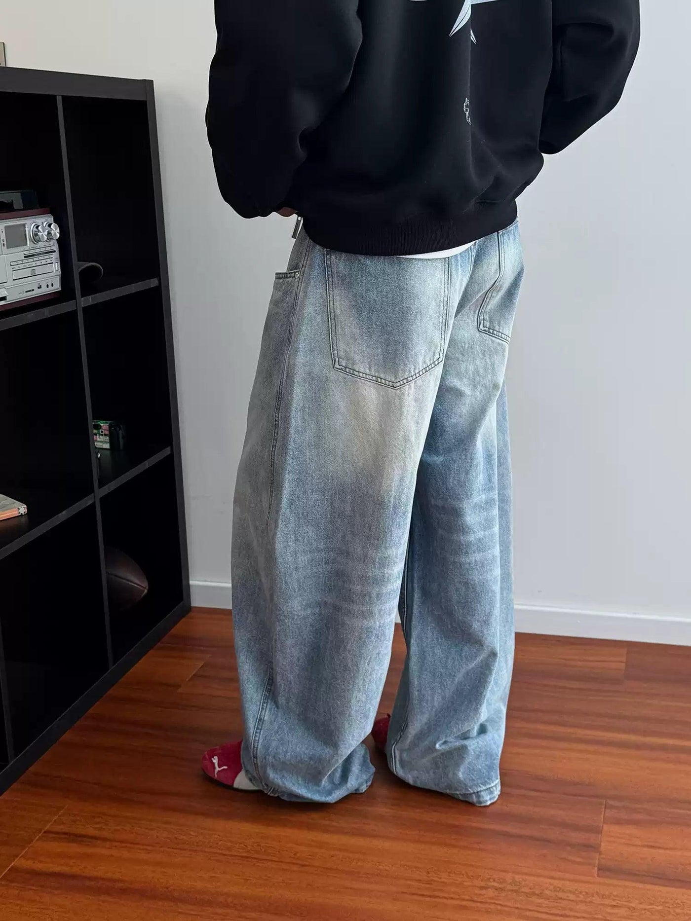 Nine Washed Faded Structured Wide Leg Jeans-korean-fashion-Jeans-Nine's Closet-OH Garments