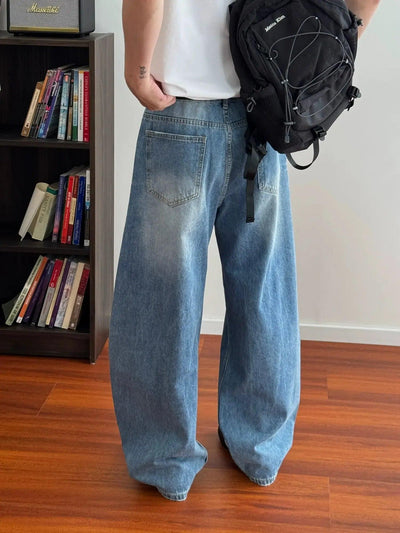 Nine Washed & Ripped Jeans-korean-fashion-Jeans-Nine's Closet-OH Garments