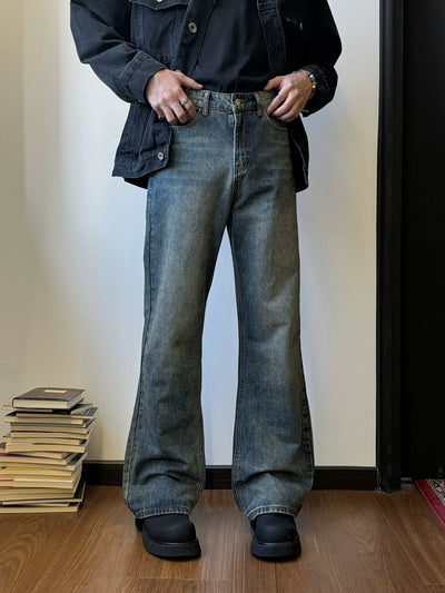 Nine Washed Straight Jeans-korean-fashion-Jeans-Nine's Closet-OH Garments