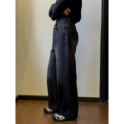 Nine Washed Velvet Straight Jeans-korean-fashion-Jeans-Nine's Closet-OH Garments