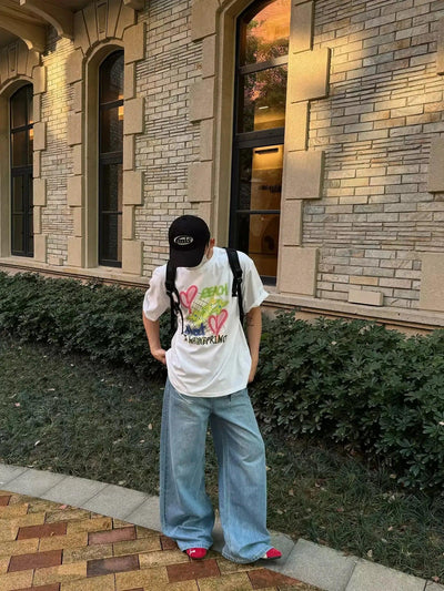 Nine Washed Whiskers Relaxed Fit Jeans-korean-fashion-Jeans-Nine's Closet-OH Garments
