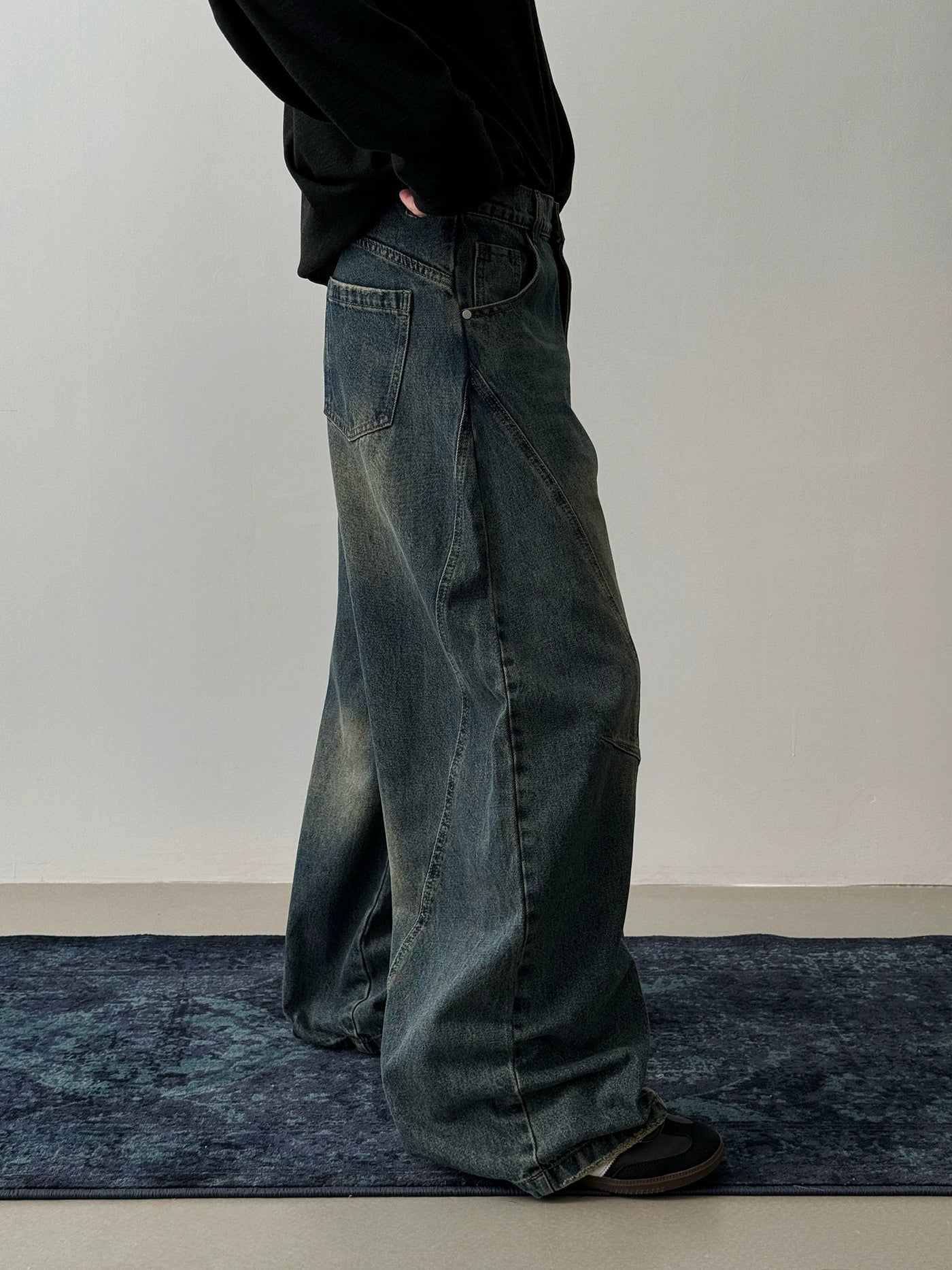 Nine Wide Cut and Drapey Jeans-korean-fashion-Jeans-Nine's Closet-OH Garments