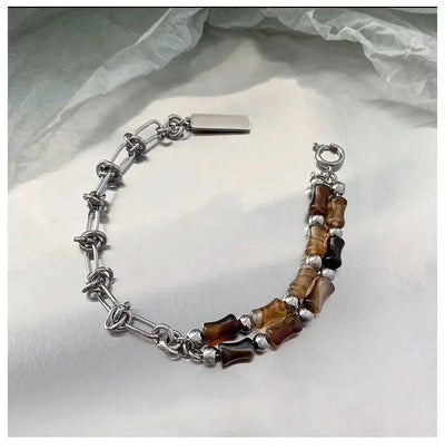 OH Bamboo Double-Layer Bracelet-korean-fashion-Bracelet-OH Atelier-OH Garments