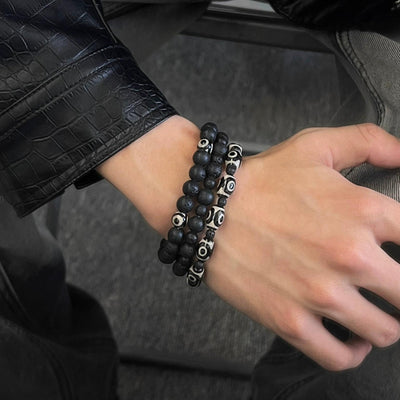 OH Black Bead & Stone Bracelet-korean-fashion-Bracelet-OH Atelier-OH Garments