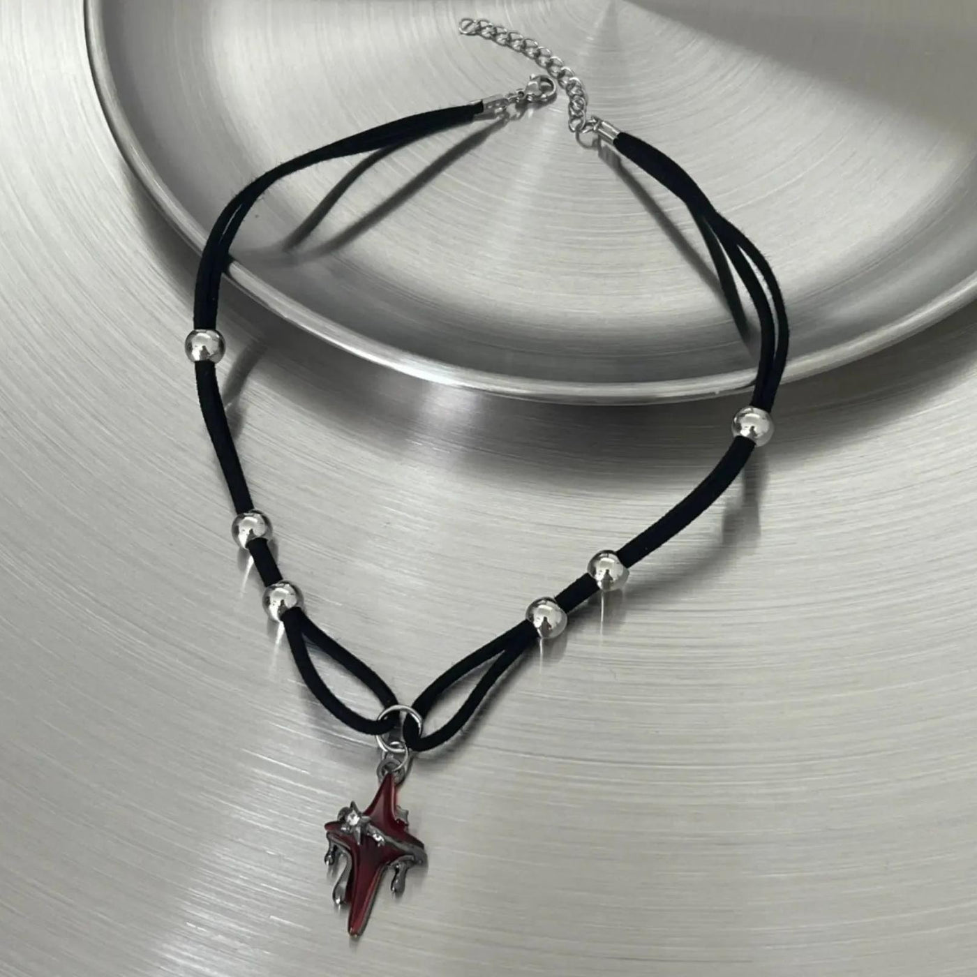 OH Blood Cross Melt Pendant Necklace-korean-fashion-Necklace-OH Atelier-OH Garments