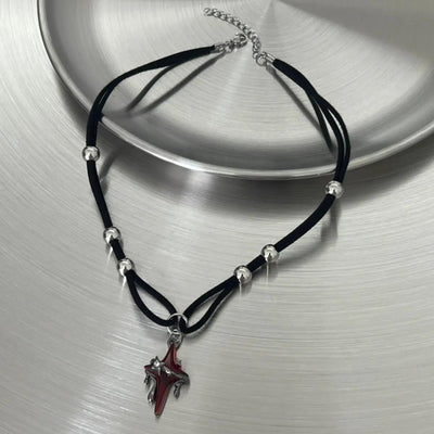 OH Blood Cross Melt Pendant Necklace-korean-fashion-Necklace-OH Atelier-OH Garments