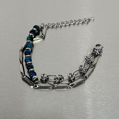OH Blue Stones Layered Bracelet-korean-fashion-Bracelet-OH Atelier-OH Garments