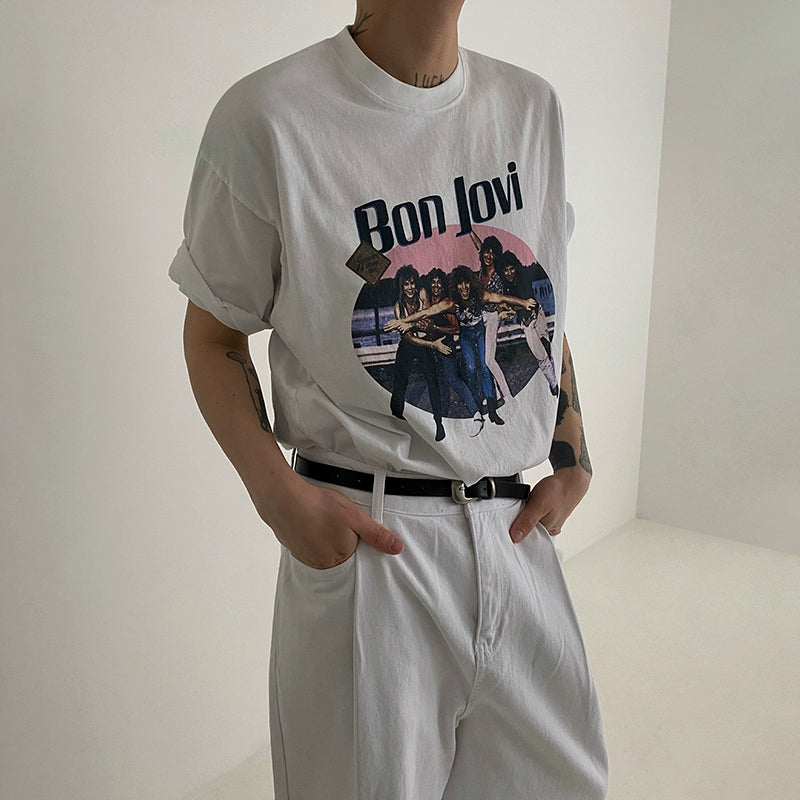 OH Bon Jovi Graphic T-Shirt-korean-fashion-T-Shirt-OH Atelier-OH Garments