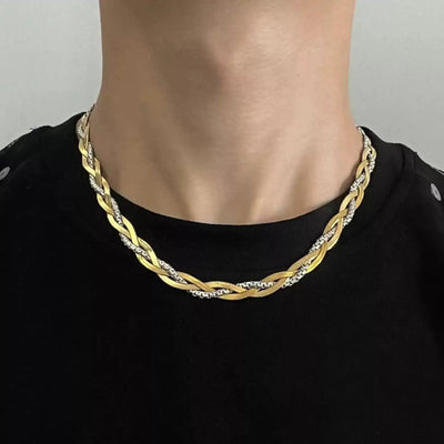 OH Braided Snake Bone Necklace-korean-fashion-Necklace-OH Atelier-OH Garments