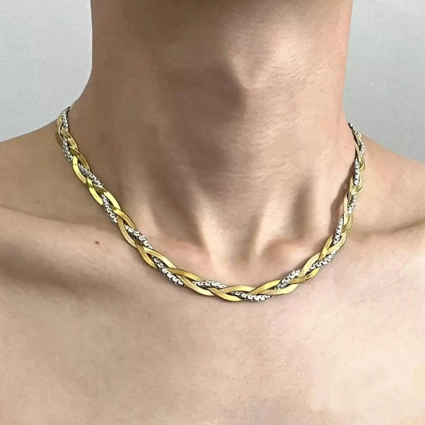 OH Braided Snake Bone Necklace-korean-fashion-Necklace-OH Atelier-OH Garments