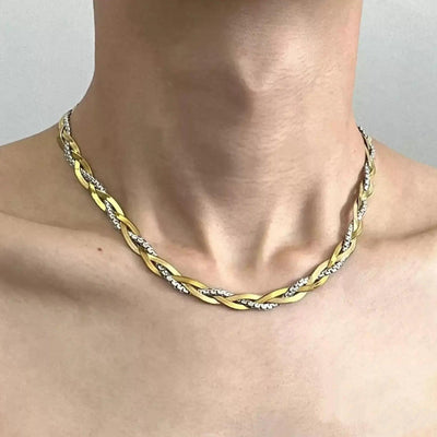 OH Braided Snake Bone Necklace-korean-fashion-Necklace-OH Atelier-OH Garments