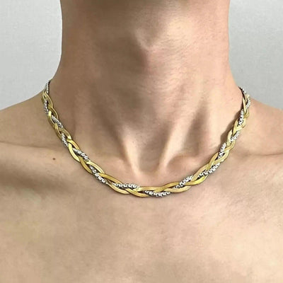 OH Braided Snake Bone Necklace-korean-fashion-Necklace-OH Atelier-OH Garments