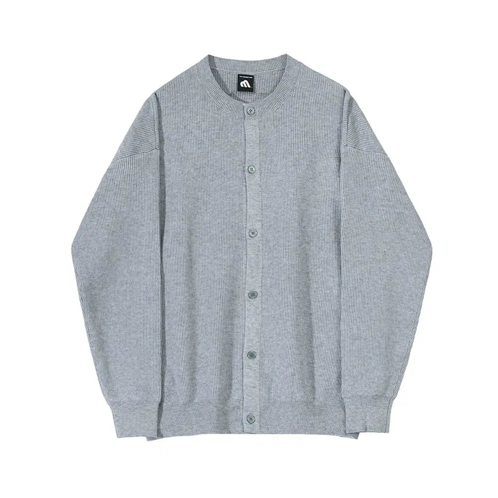 OH Buttoned Ribbed Knit Classic Cardigan-korean-fashion-Cardigan-OH Atelier-OH Garments