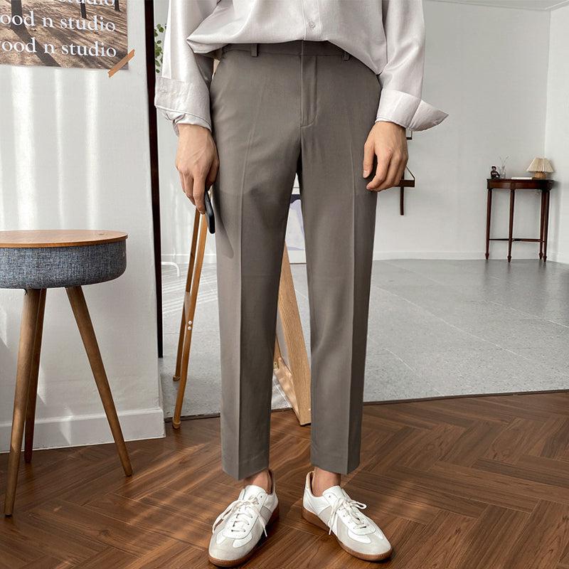 OH Casual Cropped Pleated Pants-korean-fashion-Pants-OH Atelier-OH Garments
