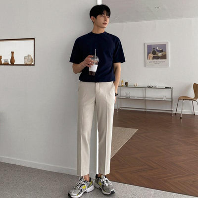 OH Casual Cropped Pleated Pants-korean-fashion-Pants-OH Atelier-OH Garments