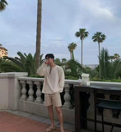 OH Casual Drawstring Shorts-korean-fashion-Shorts-OH Atelier-OH Garments