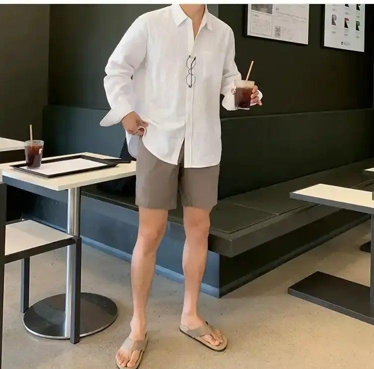 OH Casual Slim Fit Shorts-korean-fashion-Shorts-OH Atelier-OH Garments