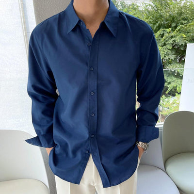 OH Casual Solid Color Buttoned Shirt-korean-fashion-Shirt-OH Atelier-OH Garments