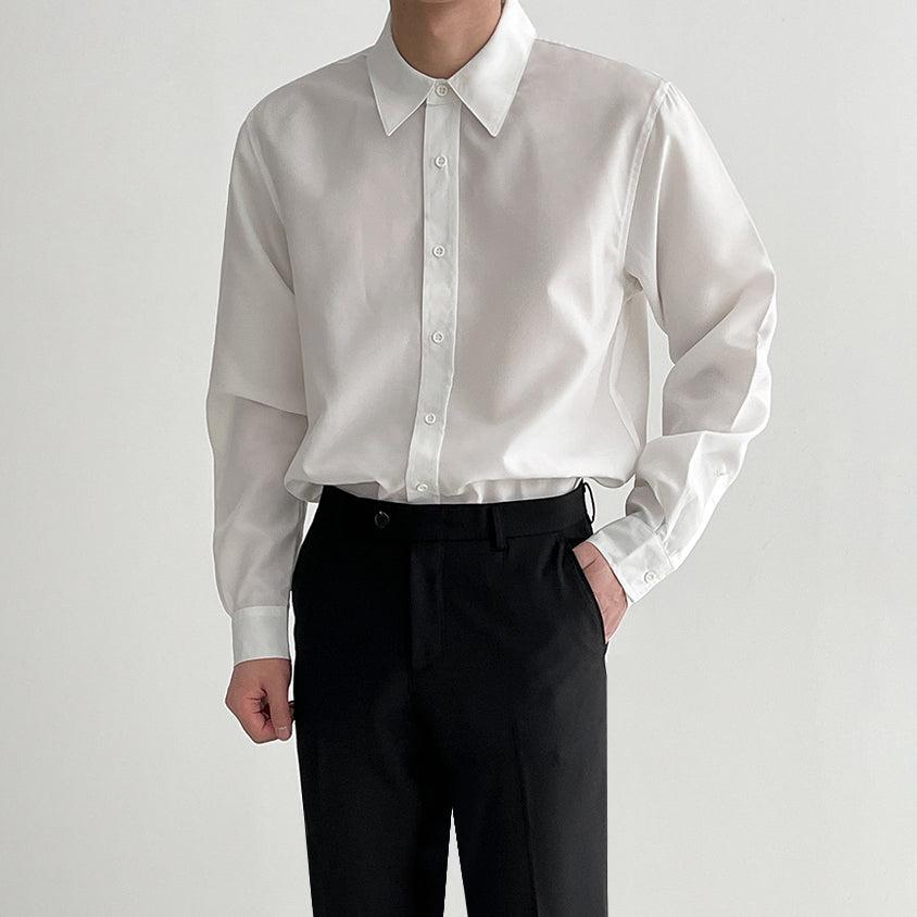 OH Casual Solid Color Buttoned Shirt-korean-fashion-Shirt-OH Atelier-OH Garments
