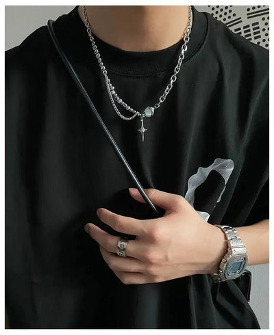 OH Cat's Eye Multi-Layer Necklace-korean-fashion-Necklace-OH Atelier-OH Garments